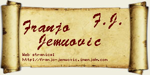 Franjo Jemuović vizit kartica